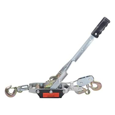 Imagem de BATONECO Extrator de força de 5 toneladas, cabo de aço de 3 ganchos, catraca de alimentação de engrenagem dupla vem junto com guincho, puxador de cabo de mão resistente, 5 kg