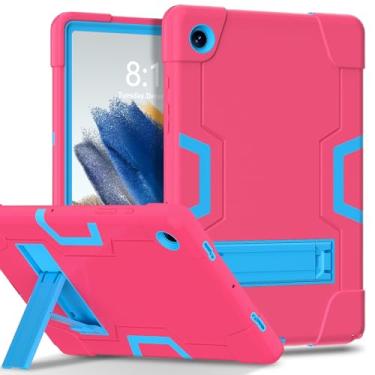 Imagem de Estojo protetor Compatível com Samsung Galaxy Tab A8 10,5 polegadas (SM-X200/X205) 2021 Capa de silicone para tablet com suporte, capa protetora robusta à prova de choque para serviços pesados Capa (