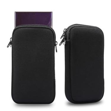 Imagem de Capa para coldre de celular 6.9 inch Neoprene Phone Sleeve,Universal Pouch Pouch Sleeve Neck Bag with Zipper Compatible with iPhone 15 14 13 12 Pro Max,For Samsung S24 S23 S22 S21 Ultra W Neck Strap(