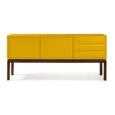Imagem de Buffet Quartzo 2pt 3gv Cacau E Amarelo