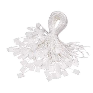 Imagem de Etiqueta de nylon Tupalizy de 17,78 cm para roupas, sacos de presente, etiquetas, sapatos, fechadura de encaixe, presilha para prendedor, gancho, corda, etiqueta para cintos, bolso, quadrados, etiqueta de bagagem, 120 peças (branco)