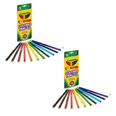 Imagem de Lápis de cor sortidos compridos Crayola embalados por Maven Gifts - pacote com 24