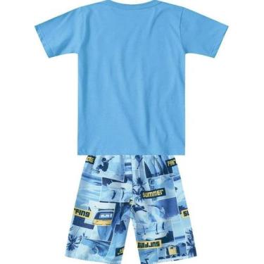 Imagem de Conjunto Infantil Marisol Surf Camiseta E Bermuda 100% Algod