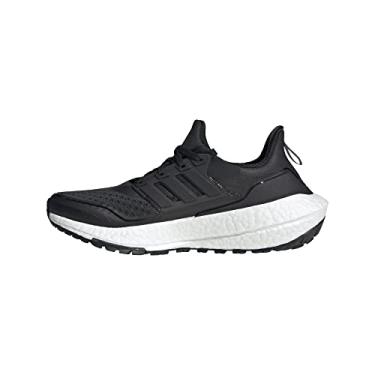 Imagem de adidas Tênis de corrida feminino Ultraboost 21, Preto/Preto/Carbono, 7.5