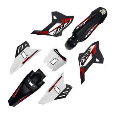 Imagem de Kit Roupa Moto Biker 4ction C/ Adesivo Completo Honda Crf 230 2008 a 2