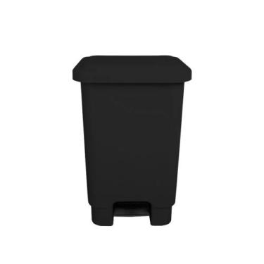 Imagem de Lixeira C/ Pedal 50 L Banheiro Cozinha Plástico - JSN, Preto