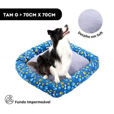 Imagem de Caminha para Cachorro Grande 70x70 com Ziper Colchonete Macio Tamanho 