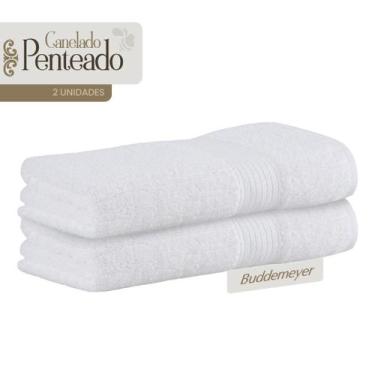 Imagem de kit 2 Toalhas Buddemeyer Gigantes Penteado Canelado Branco