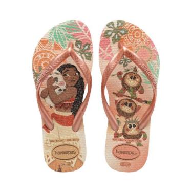 Imagem de Chinelo sandalia havaianas kids slim princesas original, Rosa clay, 23