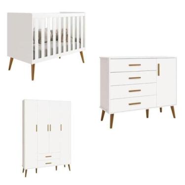 Imagem de Quarto Infantil Completo Isis Branco Fosco - Móveis Reller