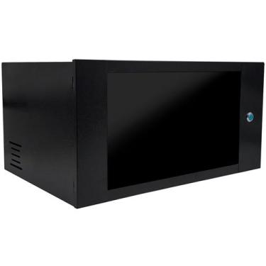 Imagem de Mini Rack de Parede 19" GForce, 5U x 350mm, Visor de Acrílico, Preto -