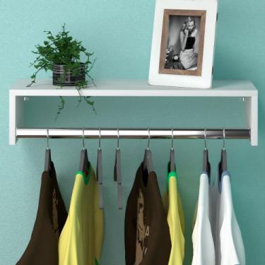 Imagem de Cabideiro Arara Porta Roupas Nicho de Parede Quarto MDF - BAZAR DOS QU