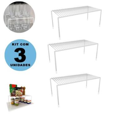 Imagem de Kit 3 Organizadores de Armário Cozinha Médio 32 cm DiCarlo
