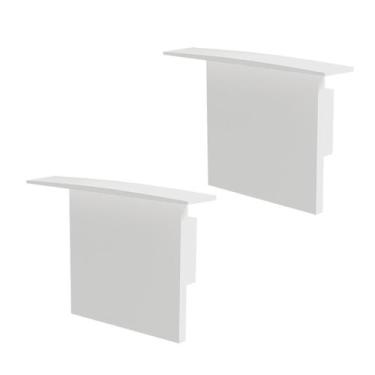 Imagem de Kit Acessórios Taschibra Para Perfil Embutir 3,5x5cm Spire 50, Branco