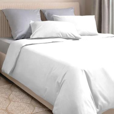 Imagem de Capa de Edredom Duvet Queen 240x260cm - Branco C/ Zíper + Fronha - FAS