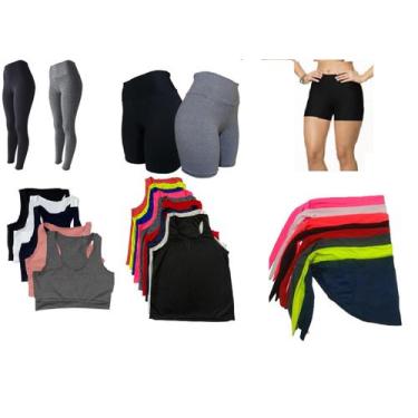Imagem de Kit Semana Na Academia com Roupas de Academia Feminina Roupas Fitness 