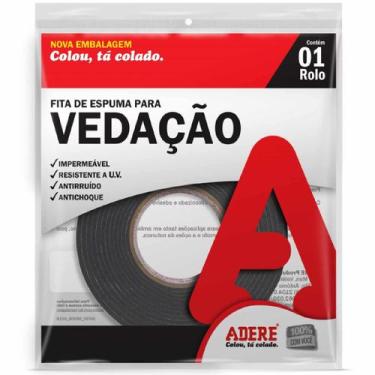 Imagem de Fita Dupla Face 19x5mts Espuma Vedação Cinza E-104s - Adere
