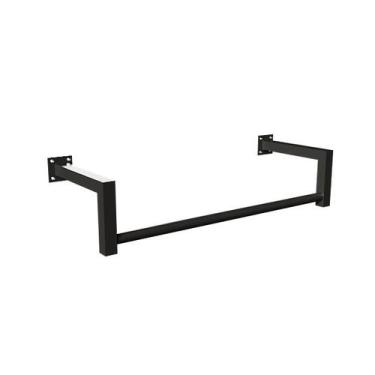 Imagem de Arara De Roupas de Parede em L - 8 Tamanhos - Comac, Preto, 75 cm