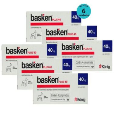Imagem de Vermífugo Basken Plus 40 p/ Cães e Gatos 1 comp. para cada 10Kg cx c/ 