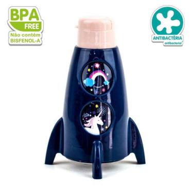 Imagem de Garrafa Foguete 320 ml Garrafinha para Criança - Plasútil, Unicórnio