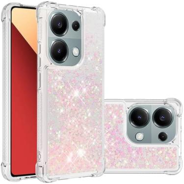 Imagem de Monwutong Capa Slim Fit para Redmi Note 13 Pro 4G, capa para Xiaomi Poco M6 Pro 4G, TPU macio com glitter líquido efeito areia movediça capa de silicone elegante para Redmi Note 13 Pro 4G/Poco M6 Pro,