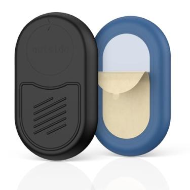 Imagem de Pacote com 2 capas para Samsung Galaxy SmartTag2, TUDIOW com adesivo 3M capa protetora de silicone antiperda resistente a arranhões para Smart Tag2 (preto e azul marinho)