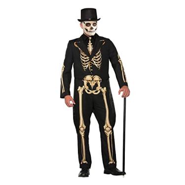 Imagem de Forum Novelties Traje de esqueleto masculino formal com jaqueta e calça, GG, Conforme mostrado., GG