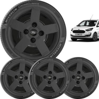 Imagem de 4X Calota Ford Ka Fiesta Aro 13 Preto 013Cb