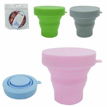 Imagem de Copo de silicone retratil colors com tampa 140ml - TOP RIO