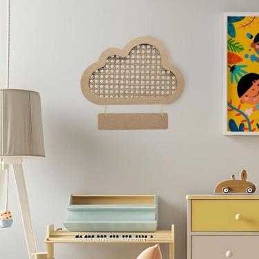 Imagem de Porta Maternidade MDF com Plaquinha Detalhe Palha Indiana Artesanato 3