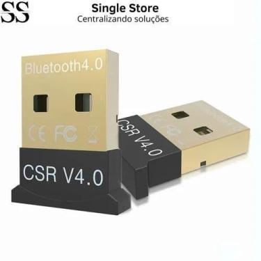 Imagem de Adaptador Usb Bluetooth 4.0 Csr Dongle Para Pc Notebook - Single