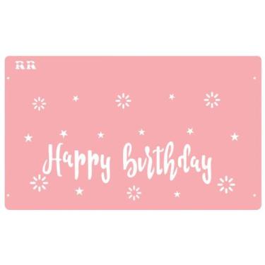 Imagem de Stencil Happy Birthday 1 - Ref.3044 - 30x18cm - 1 unidade - RR Cortado