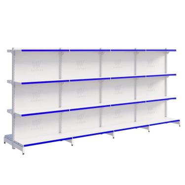 Imagem de Gôndola Centro 1 Inicial 3 Continuações 1,37 m 40KG FIT Expositor de Supermercado Amapá