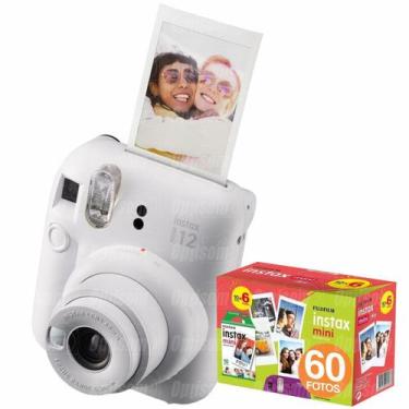 Imagem de Câmera Fujifilm Instax Mini 12 Revela Foto + Pack Filme 60 Fotos Branc