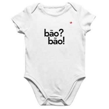 Imagem de Body Bebê Algodão Bão Bão! - Foca na Moda, Branco, P