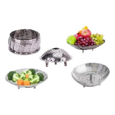 Imagem de Cesto De Cozimento A Vapor Legumes Inox Panela Vaporeira - oem