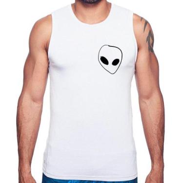 Imagem de Regata Pocket Alien - Foca na Moda, Branco, GG