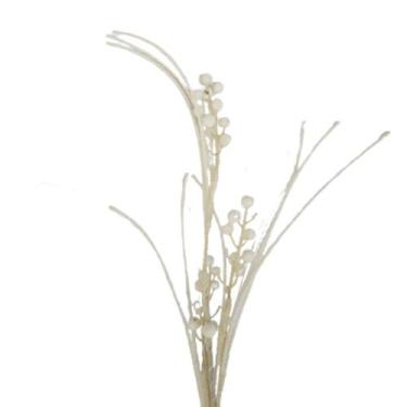 Imagem de Galho Decorativo Natal com 75cm Branco - Carmella Presentes, 75cm