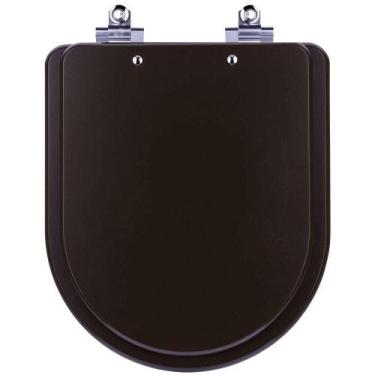 Imagem de Assento Sanitário Fechamento Lento Carrara Marrom Fosco para vaso Deca