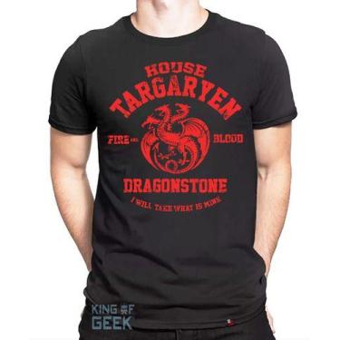 Imagem de Camiseta House Targaryen Game Of Thrones Camisa Got Série - KING OF GE