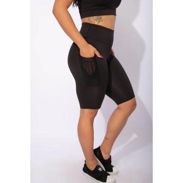 Imagem de Bermuda Fitness Ciclista Academia Feminina Com Bolso F7 NEW STYLE, Pre
