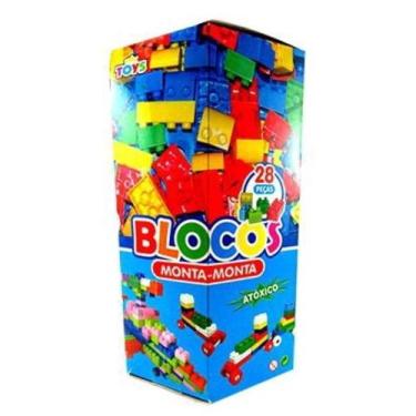 Imagem de Blocos de montar monta monta com 28 peças na caixa - MINI TOYS