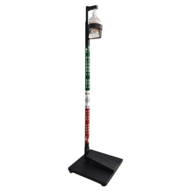 Imagem de Suporte em AÇO para Álcool Gel com Pedal Preto - Cab Quality