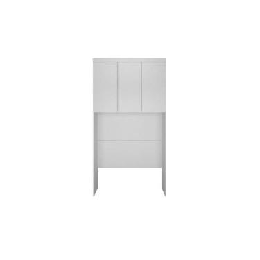Imagem de Módulo de Quarto Solteiro Armário Ponte Aéreo Rizon c/ 3 Portas Branco