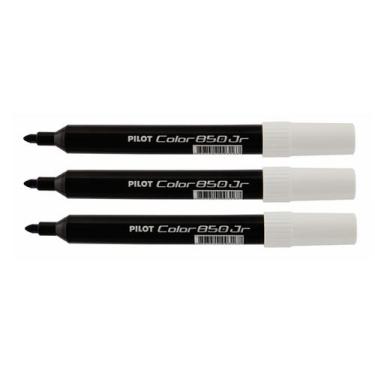 Imagem de Kit com 3 Caneta Hidrografica Color 850 Jr Preta Pilot