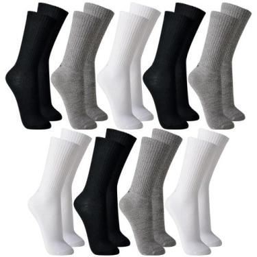 Imagem de Kit Com 9 Pares de meias Lupo Sport Cano Longo em Algodão Cotton Confo