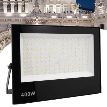 Imagem de Refletor Led Holofote 400W Ip66 Bivolt Forte Luz Branco Frio - Ry