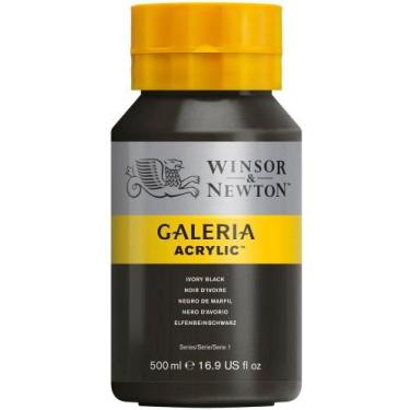 Imagem de Tinta Acrílica Galeria 500ml Ivory Black 331 Winsor & Newton