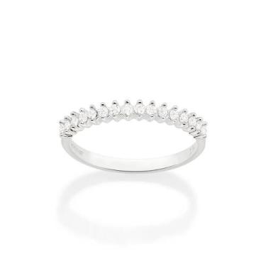 Imagem de Meia Aliança com zircônias prata 925 Rommanel 810228, 22