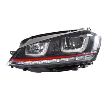 Imagem de Estilo de carro compatível com faróis VW Golf 7 LED farol GTI Design DRL Hid Head Lamp Angel Eye Bi Xenon Beam Acessórios(GTI LED)